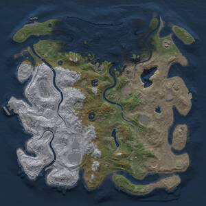 Thumbnail Rust Map: Procedural Map, Size: 4250, Seed: 20981, 16 Monuments