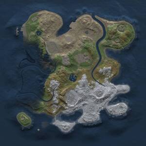 Thumbnail Rust Map: Procedural Map, Size: 2800, Seed: 1033704771, 10 Monuments