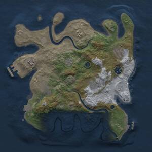 Thumbnail Rust Map: Procedural Map, Size: 3000, Seed: 1290759130, 12 Monuments