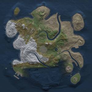 Thumbnail Rust Map: Procedural Map, Size: 3000, Seed: 1388035322, 10 Monuments