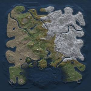 Thumbnail Rust Map: Procedural Map, Size: 4500, Seed: 8473621, 17 Monuments