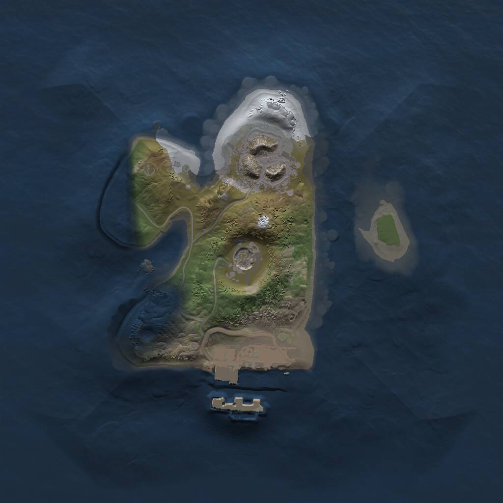 Rust Map: Procedural Map, Size: 1500, Seed: 123412, 4 Monuments