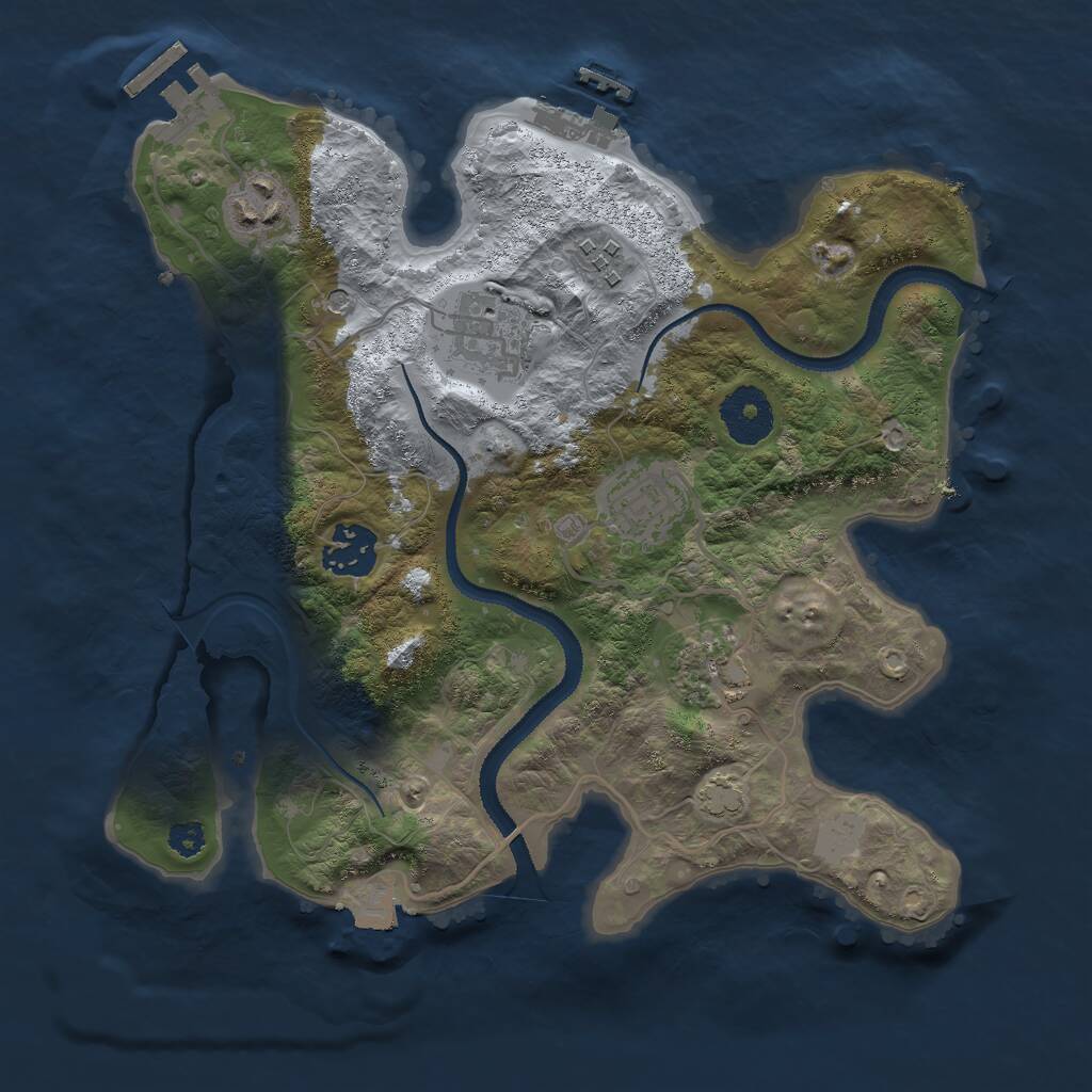 Rust Map: Procedural Map, Size: 3000, Seed: 587552707, 11 Monuments