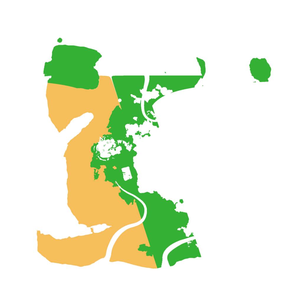 Biome Rust Map: Procedural Map, Size: 2500, Seed: 45664