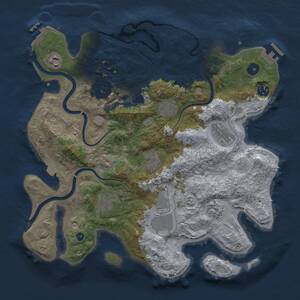 Thumbnail Rust Map: Procedural Map, Size: 3700, Seed: 211920727, 16 Monuments