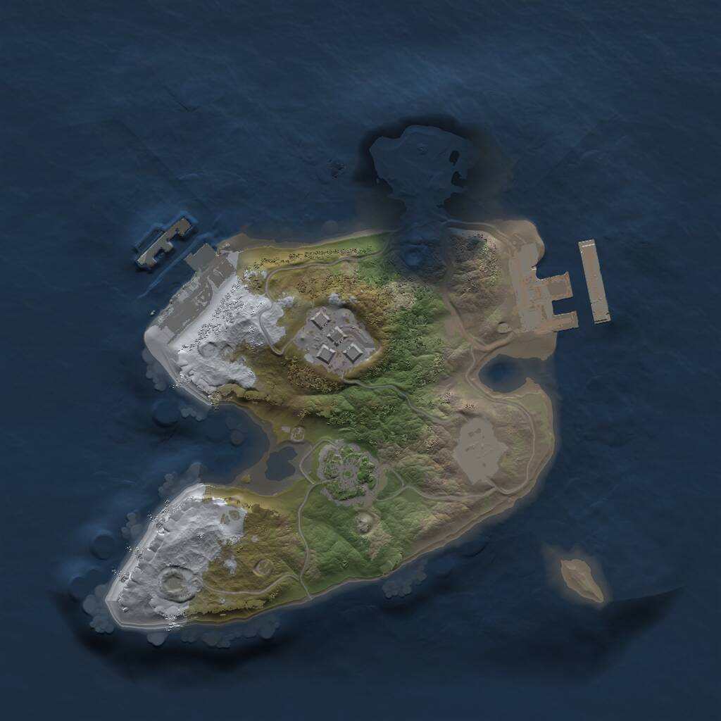 Rust Map: Procedural Map, Size: 1750, Seed: 1889423026, 5 Monuments
