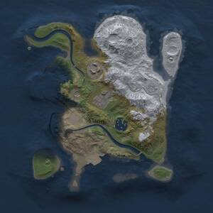Thumbnail Rust Map: Procedural Map, Size: 2500, Seed: 1630954400, 7 Monuments