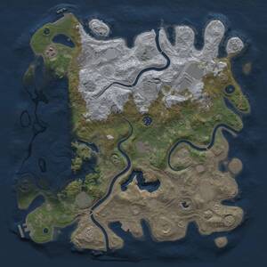 Thumbnail Rust Map: Procedural Map, Size: 4250, Seed: 662662321, 17 Monuments