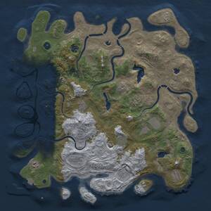 Thumbnail Rust Map: Procedural Map, Size: 4500, Seed: 747049047, 16 Monuments