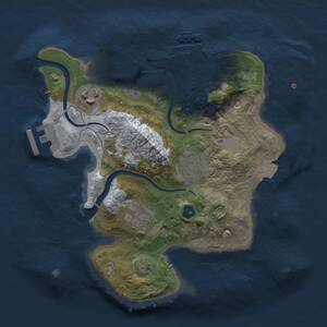 Thumbnail Rust Map: Procedural Map, Size: 2500, Seed: 395782420, 8 Monuments