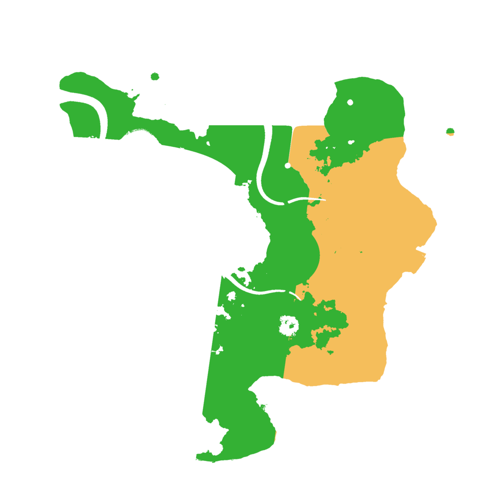 Biome Rust Map: Procedural Map, Size: 2500, Seed: 395782420