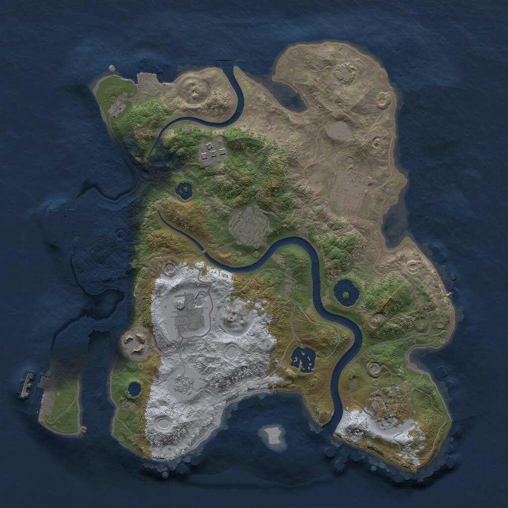 Rust Map: Procedural Map, Size: 3000, Seed: 354481948, 13 Monuments