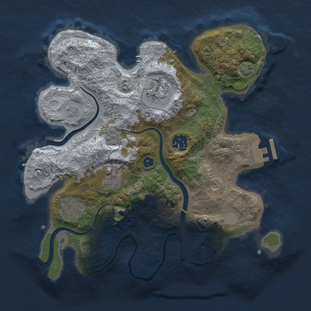 Rust Map: Procedural Map, Size: 2999, Seed: 19708456, 10 Monuments