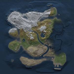 Thumbnail Rust Map: Procedural Map, Size: 2400, Seed: 744306403, 7 Monuments