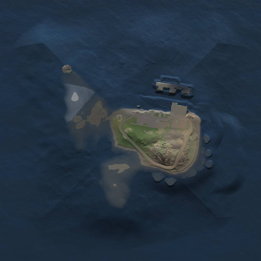 Rust Map: Procedural Map, Size: 1150, Seed: 48535, 2 Monuments