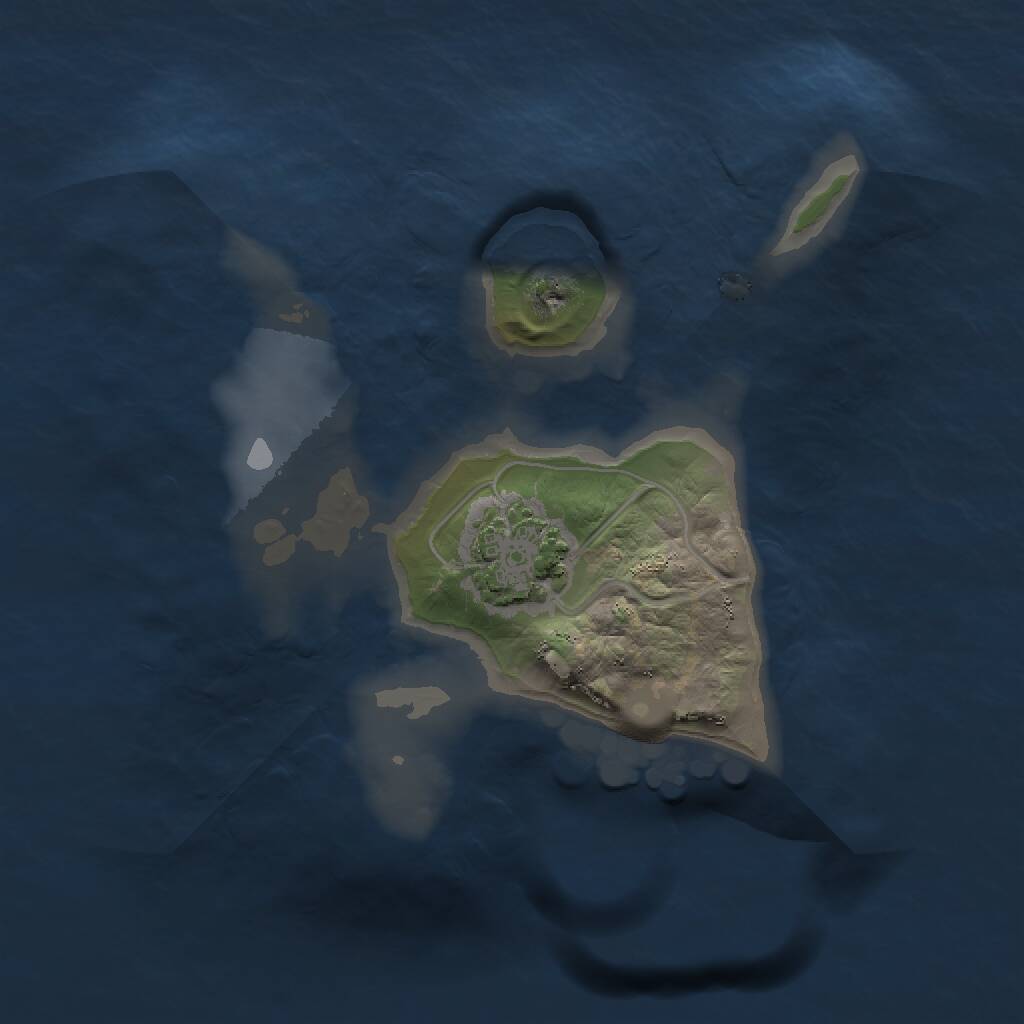 Rust Map: Procedural Map, Size: 1300, Seed: 48535, 2 Monuments
