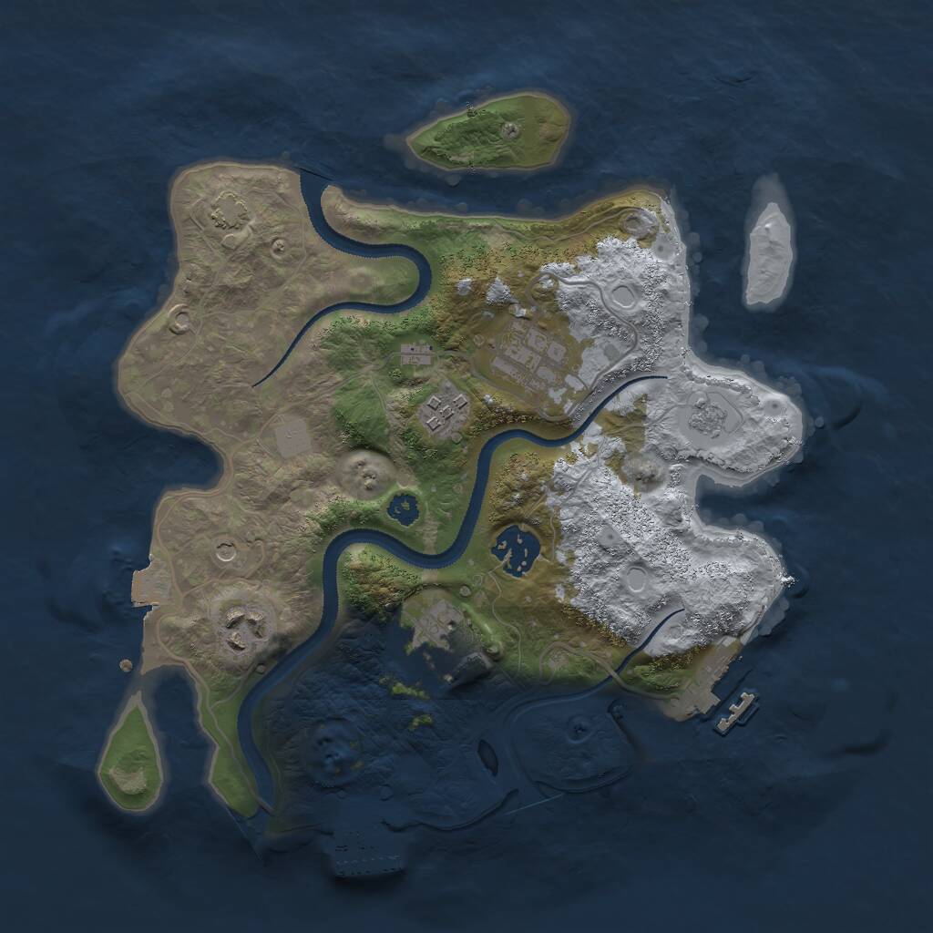 Rust Map: Procedural Map, Size: 3000, Seed: 556811511, 11 Monuments