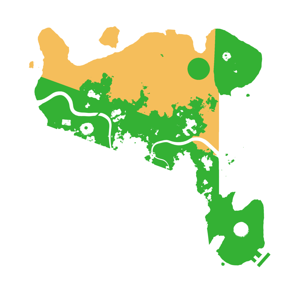 Biome Rust Map: Procedural Map, Size: 3500, Seed: 49008