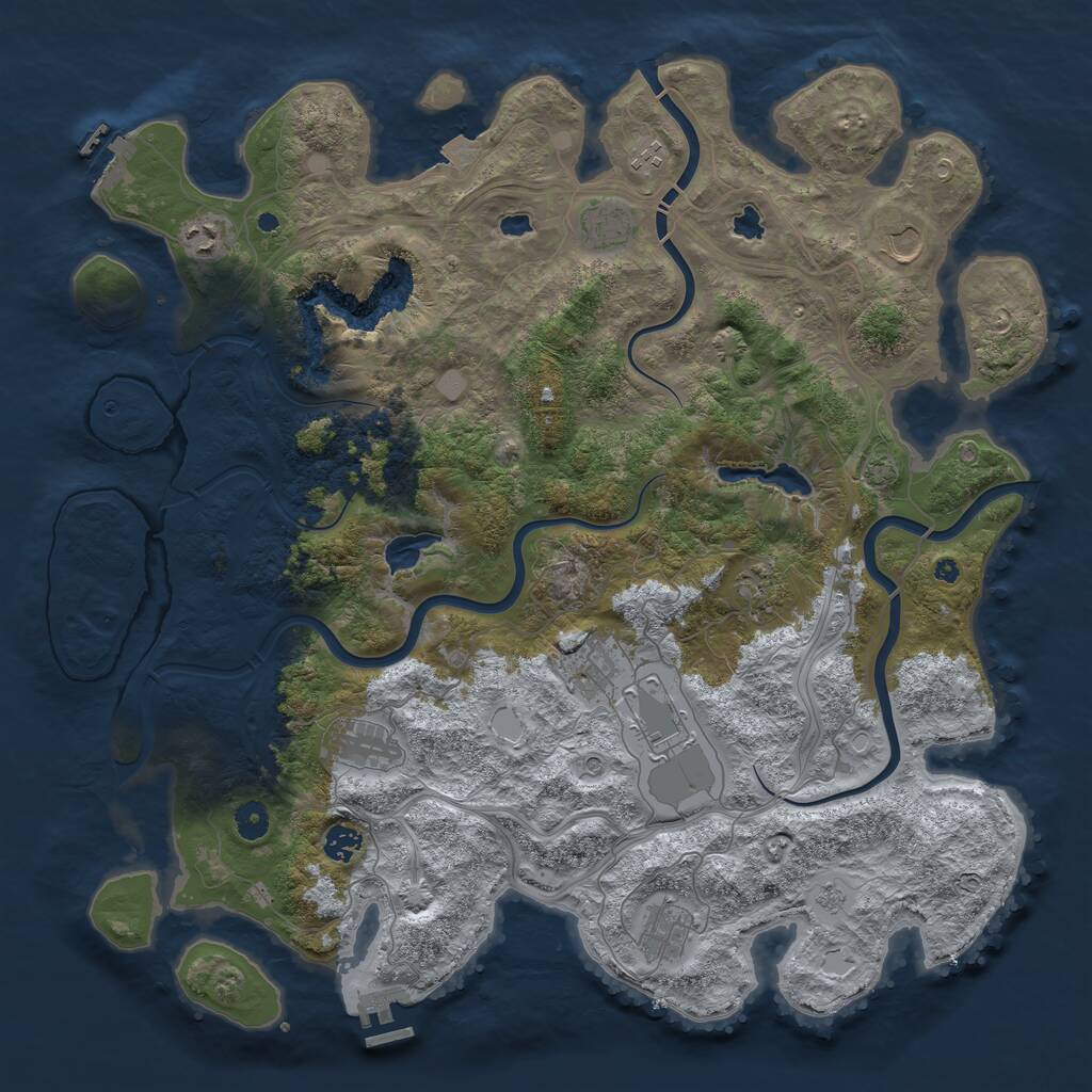 Rust Map: Procedural Map, Size: 4500, Seed: 112652166, 16 Monuments