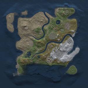 Thumbnail Rust Map: Procedural Map, Size: 3000, Seed: 47812, 11 Monuments