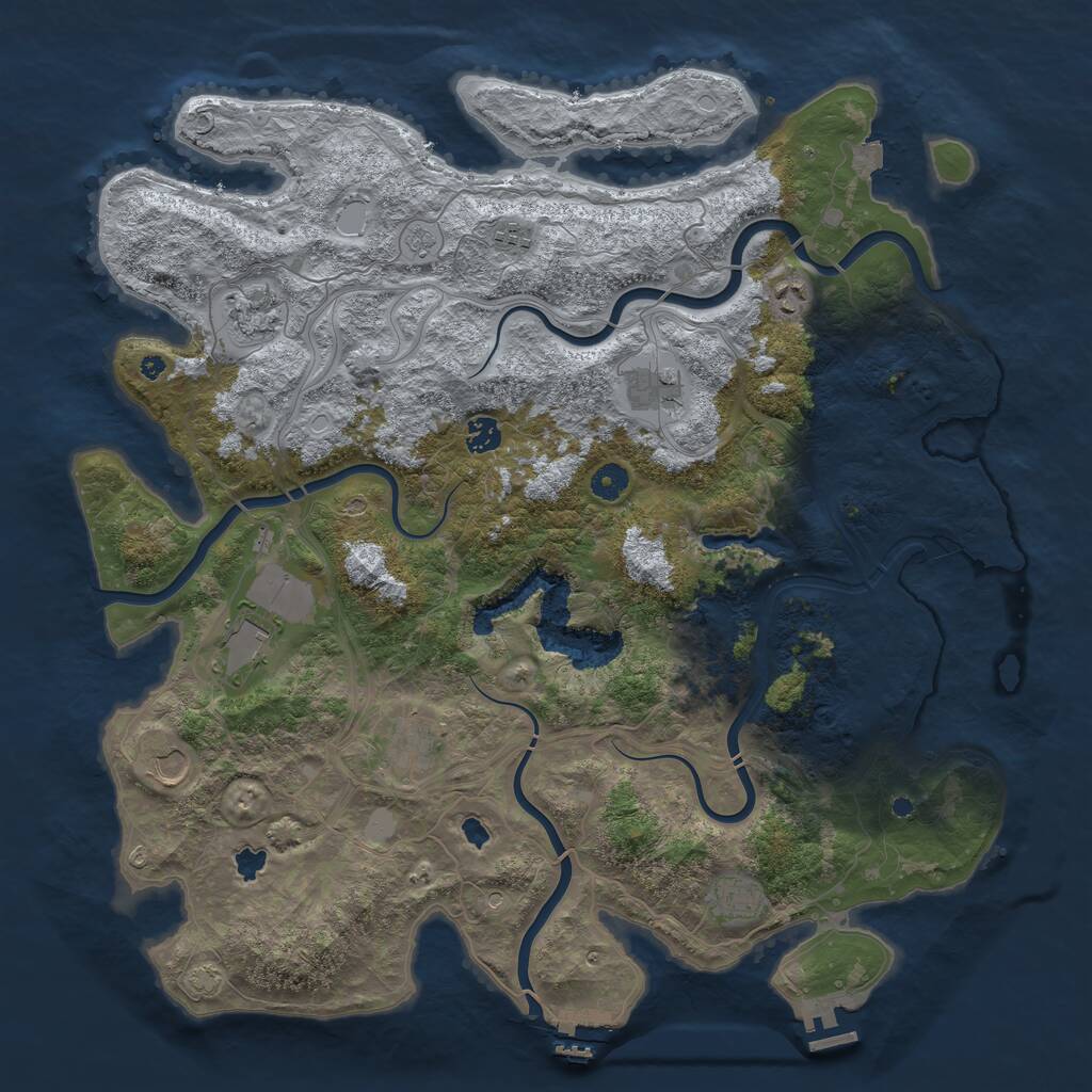 Rust Map: Procedural Map, Size: 4500, Seed: 231808293, 15 Monuments