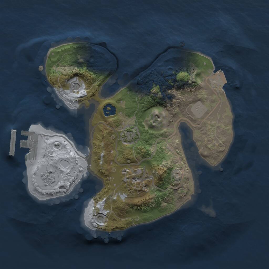 Rust Map: Procedural Map, Size: 2100, Seed: 306126985, 6 Monuments