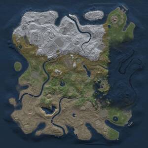 Thumbnail Rust Map: Procedural Map, Size: 4250, Seed: 1917552074, 17 Monuments