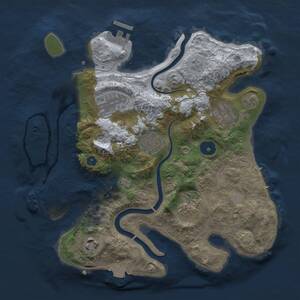 Thumbnail Rust Map: Procedural Map, Size: 3000, Seed: 6772887, 12 Monuments