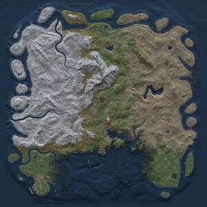 Thumbnail Rust Map: Procedural Map, Size: 6000, Seed: 424983754, 16 Monuments