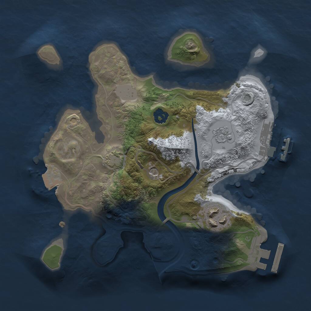 Rust Map: Procedural Map, Size: 2100, Seed: 573215723, 7 Monuments