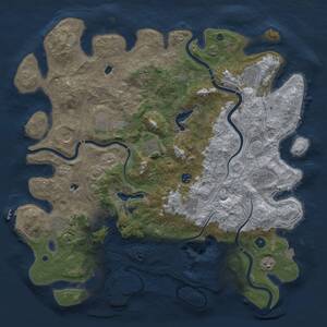 Thumbnail Rust Map: Procedural Map, Size: 4750, Seed: 696969, 17 Monuments