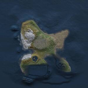 Thumbnail Rust Map: Procedural Map, Size: 1600, Seed: 1949215450, 3 Monuments