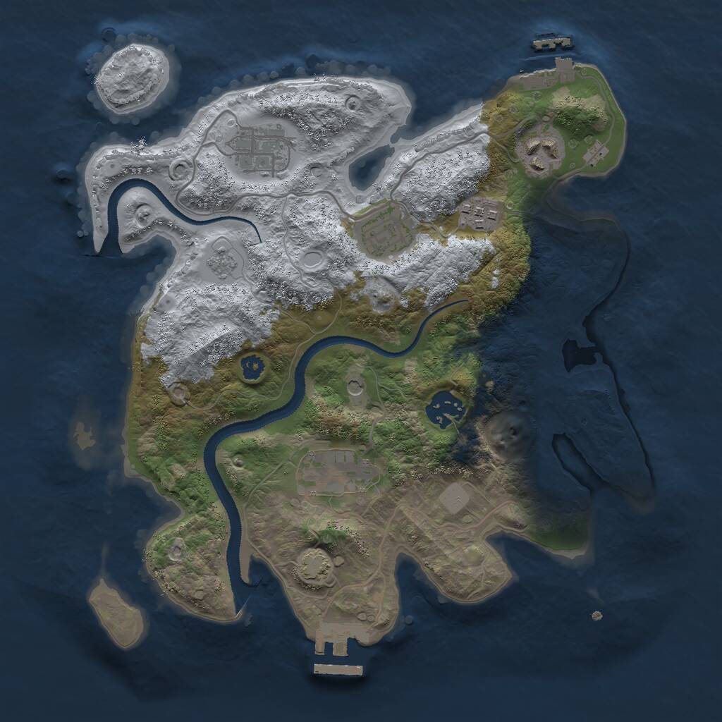 Rust Map: Procedural Map, Size: 3000, Seed: 1572023630, 12 Monuments