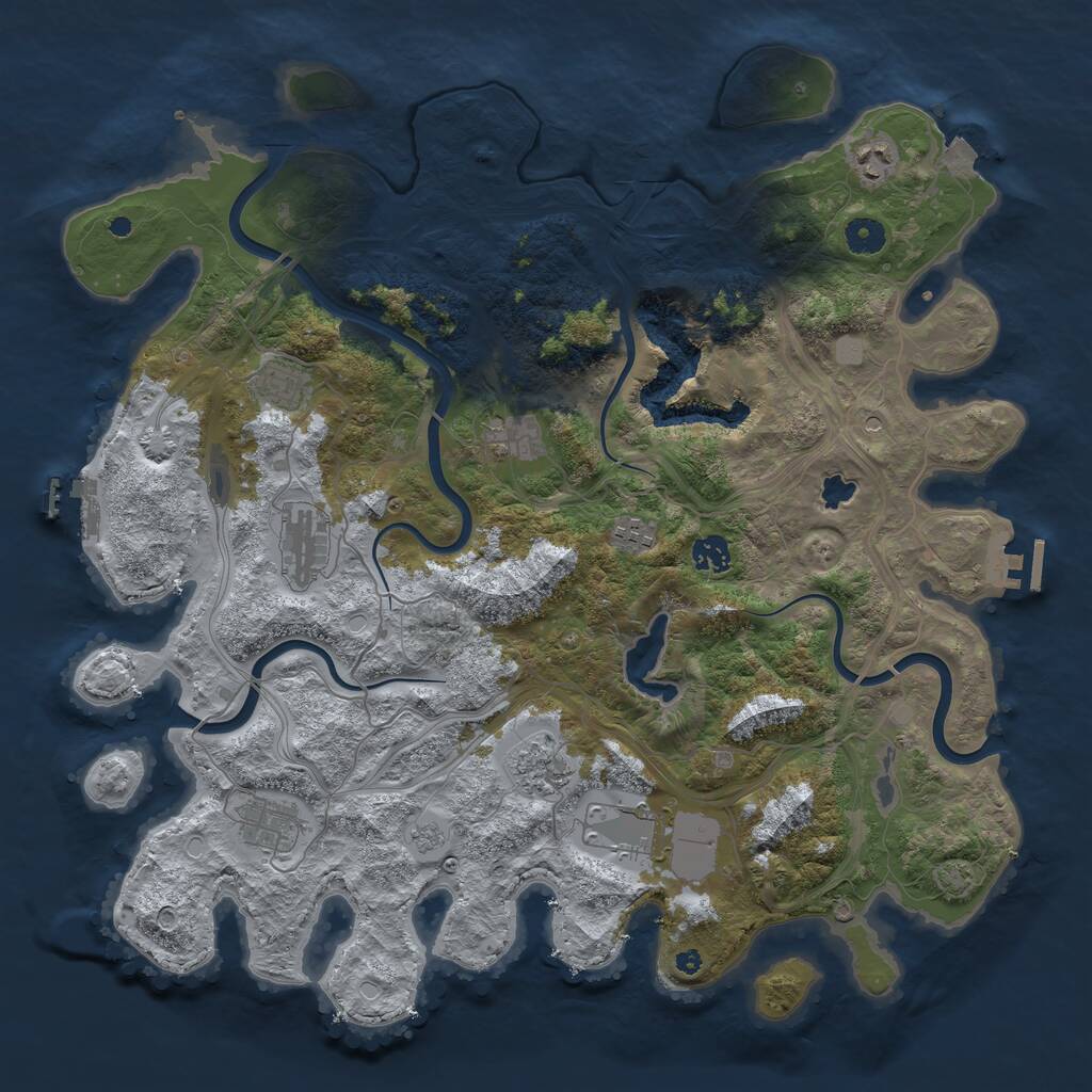 Rust Map: Procedural Map, Size: 4250, Seed: 471162141, 15 Monuments