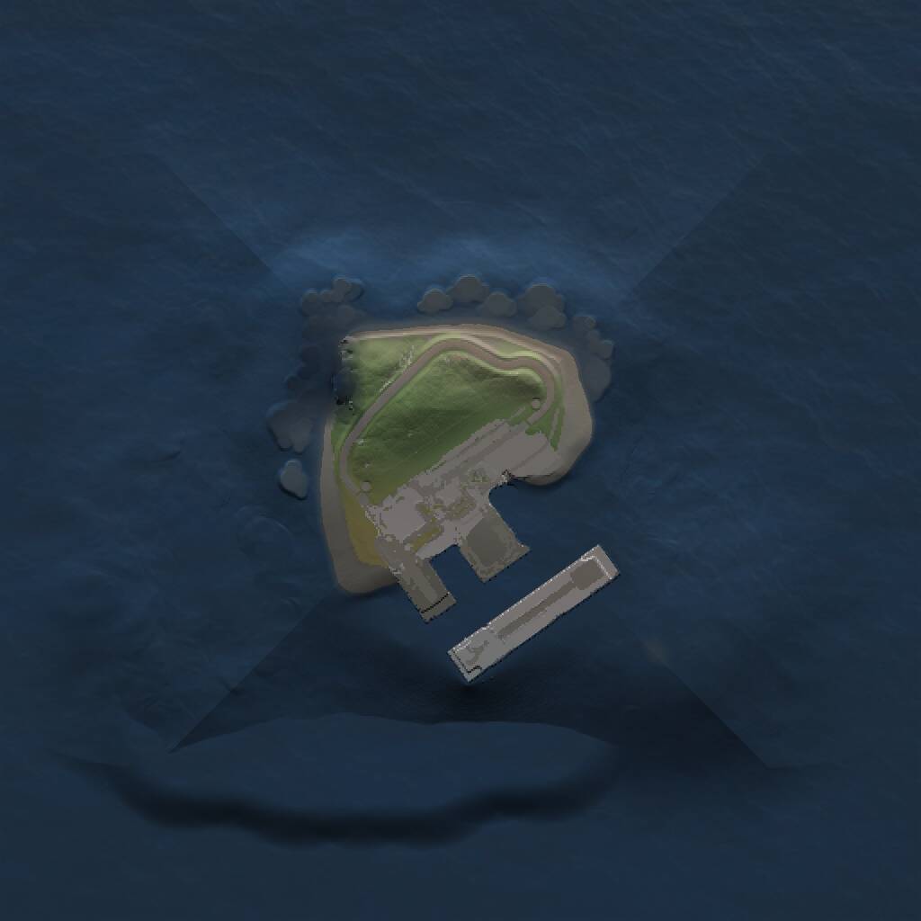 Rust Map: Procedural Map, Size: 1000, Seed: 1396476747, 2 Monuments