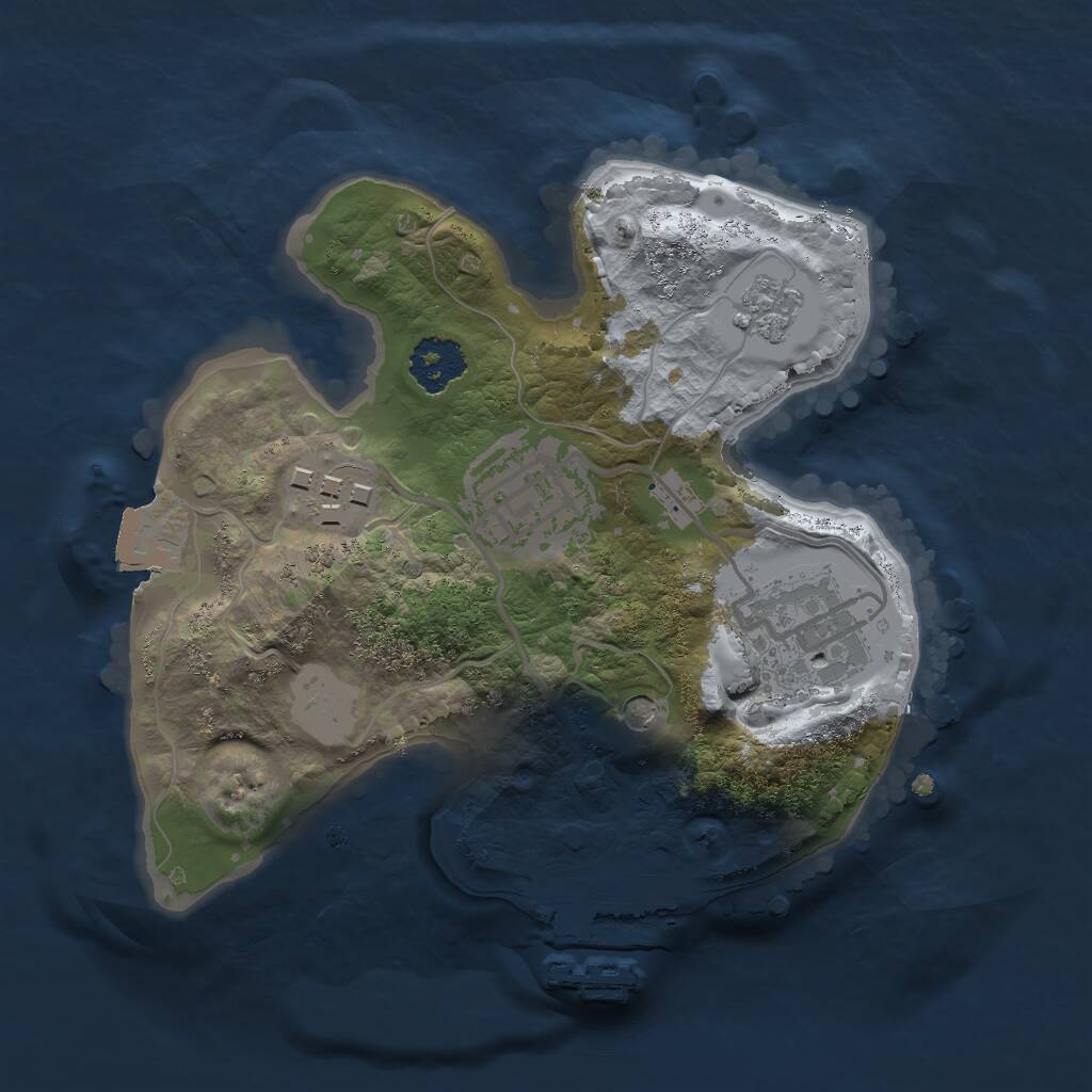 Rust Map: Procedural Map, Size: 2000, Seed: 1656129306, 7 Monuments