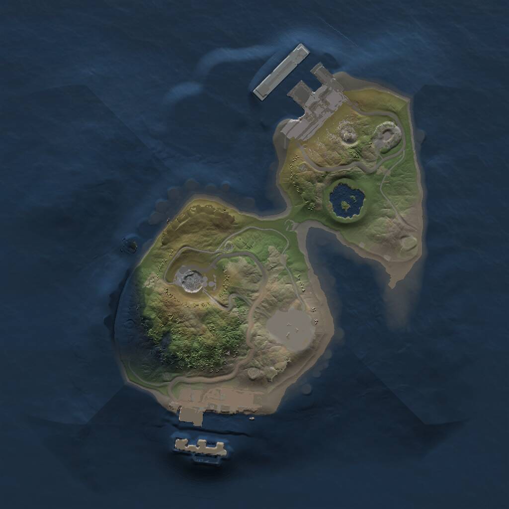 Rust Map: Procedural Map, Size: 1500, Seed: 361533402, 4 Monuments