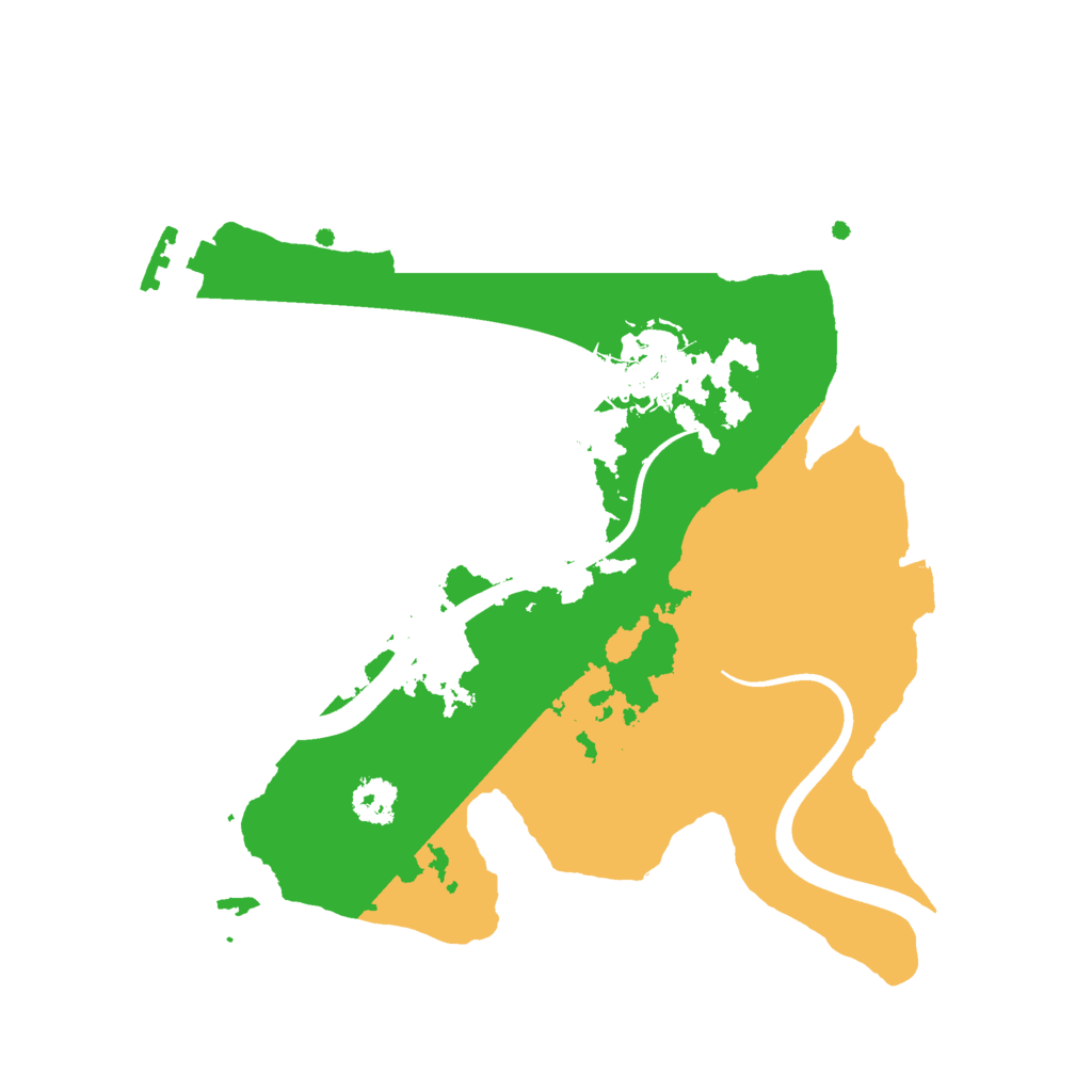 Biome Rust Map: Procedural Map, Size: 2400, Seed: 48535