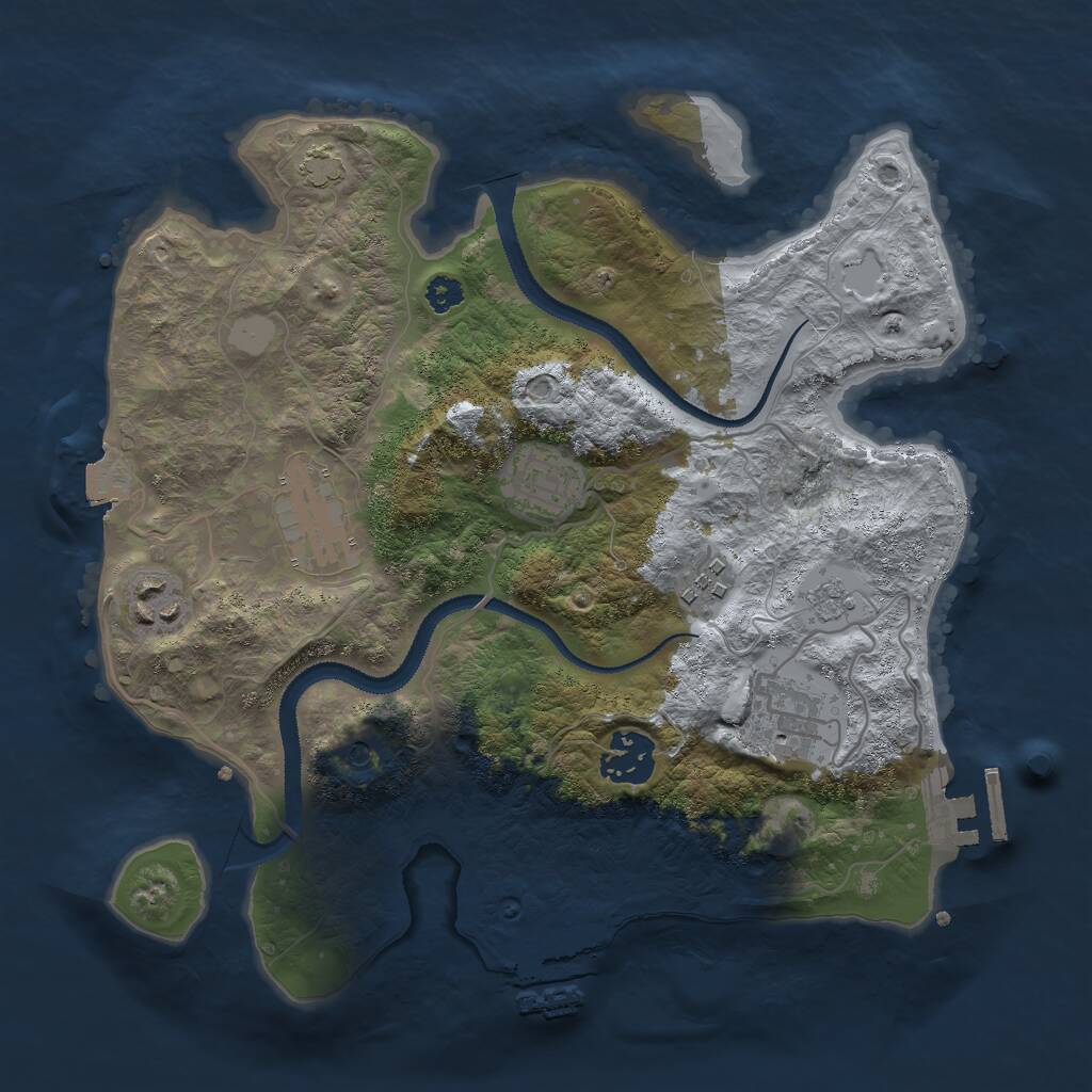 Rust Map: Procedural Map, Size: 3000, Seed: 364496593, 12 Monuments