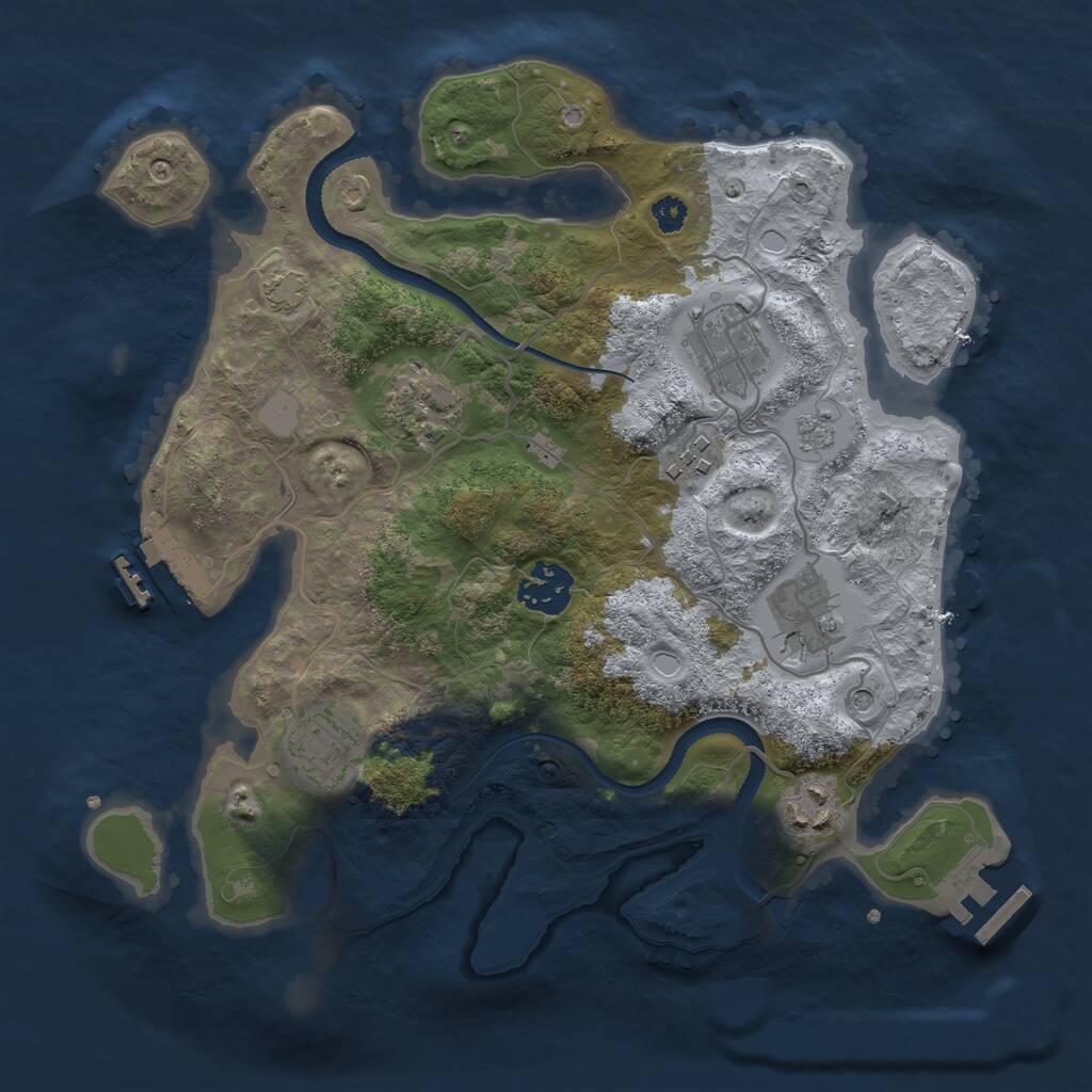 Rust Map: Procedural Map, Size: 3100, Seed: 285177332, 13 Monuments
