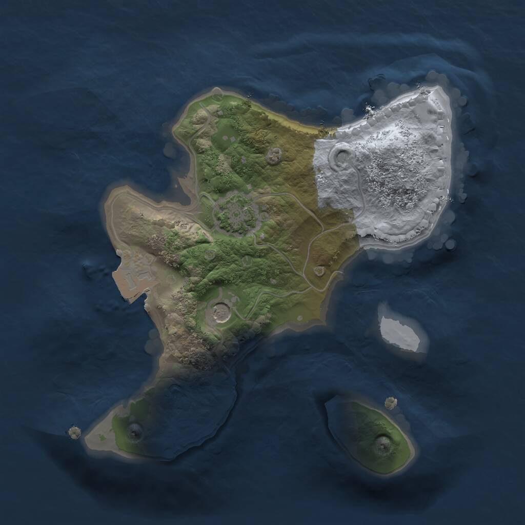 Rust Map: Procedural Map, Size: 1700, Seed: 80085, 3 Monuments