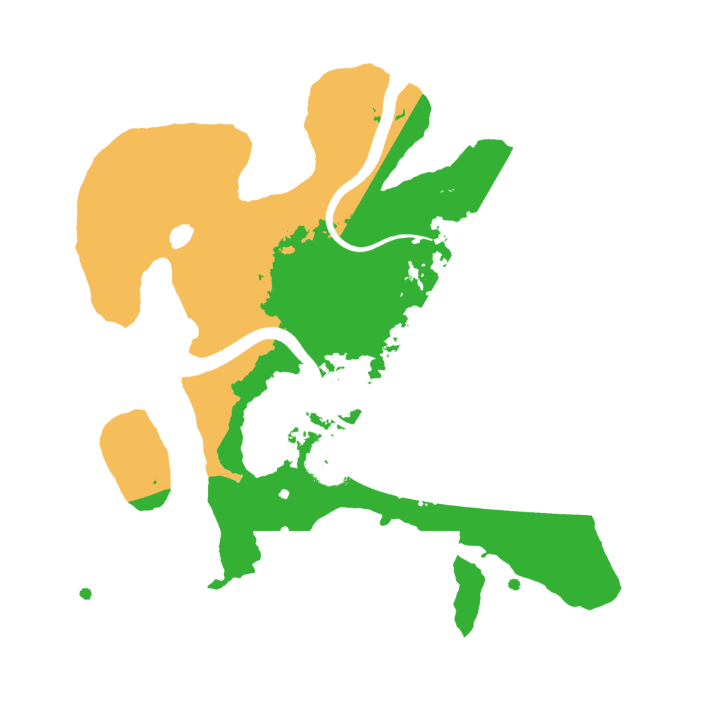 Biome Rust Map: Procedural Map, Size: 2400, Seed: 12586