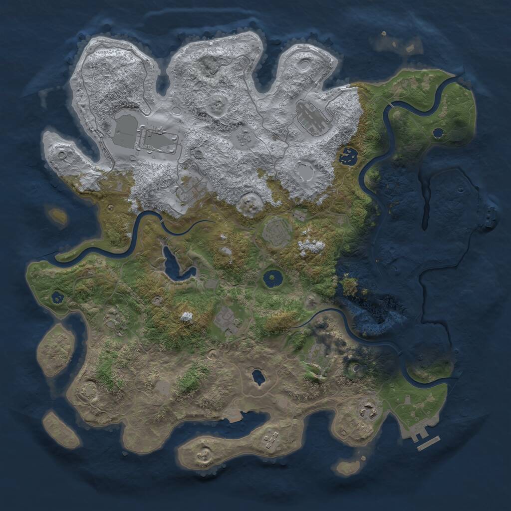 Rust Map: Procedural Map, Size: 4200, Seed: 1634212389, 16 Monuments