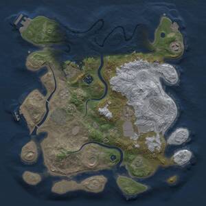 Thumbnail Rust Map: Procedural Map, Size: 3500, Seed: 218940, 14 Monuments