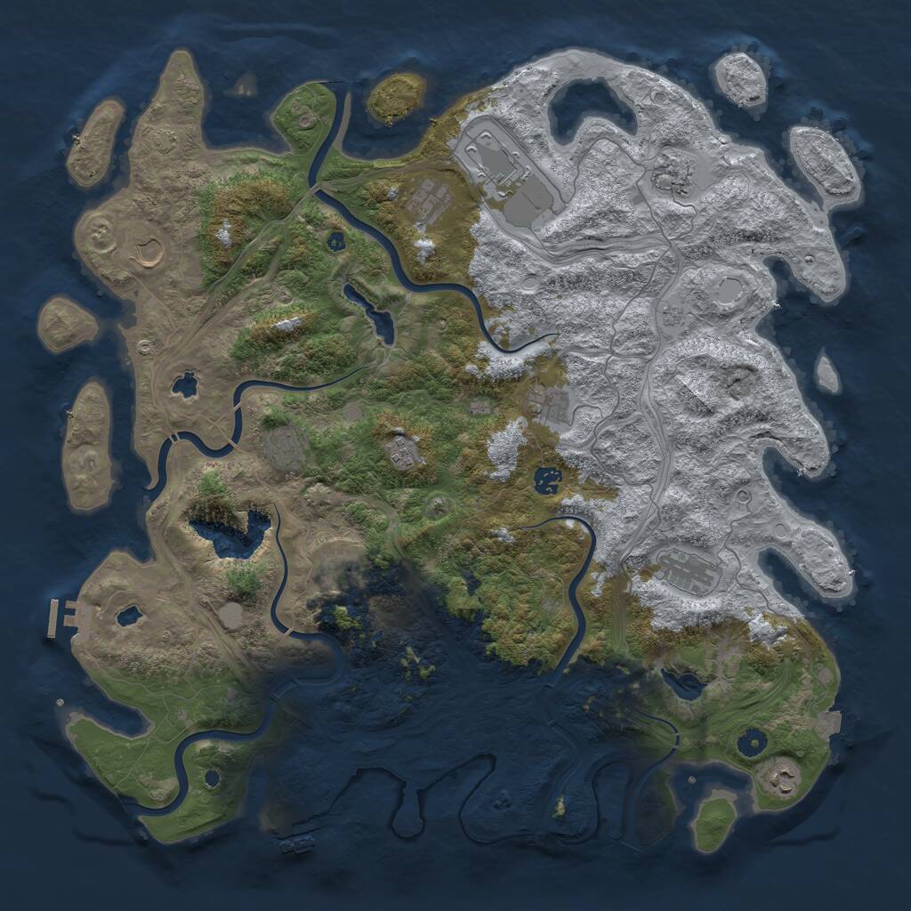 Rust Map: Procedural Map, Size: 4750, Seed: 902820265, 17 Monuments