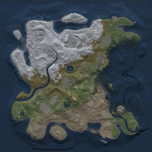 Thumbnail Rust Map: Procedural Map, Size: 3500, Seed: 1036137815, 15 Monuments