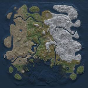 Thumbnail Rust Map: Procedural Map, Size: 4750, Seed: 192333635, 17 Monuments