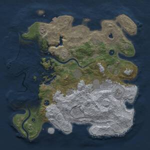 Thumbnail Rust Map: Procedural Map, Size: 4000, Seed: 752149278, 14 Monuments