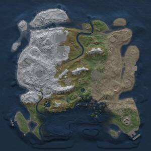 Rust Map: Procedural Map, Size: 3500, Seed: 273373419, 13 Monuments