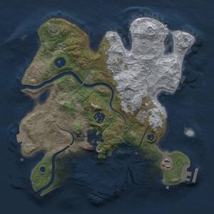 Thumbnail Rust Map: Procedural Map, Size: 3000, Seed: 298174022, 11 Monuments